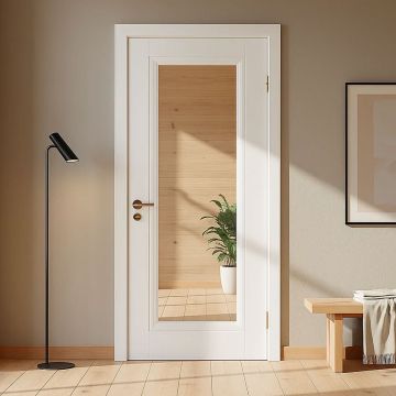 Bladon Internal White Primed 1 Lite Clear Glazed Door