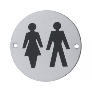 Unisex Symbol 76mm Satin Stainless Steel