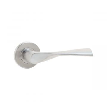 Vecta Door Handle on Rose Satin Stainless Steel
