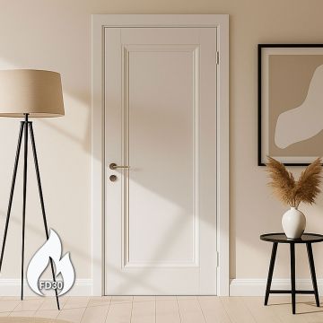 Bladon Internal White Primed 1 Panel Fire Door