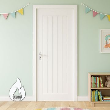 Newark Internal White Primed Fire Door