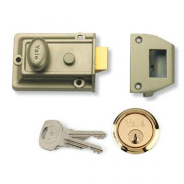 Yale 77 Cylinder Rim Nightlatch Polished Brass