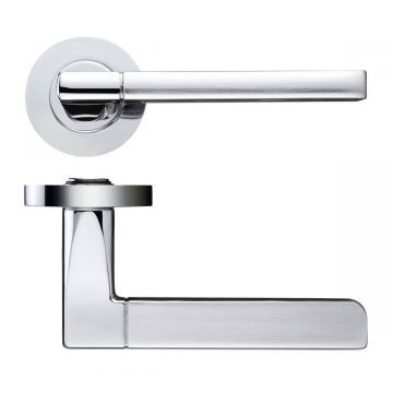 Zoo Venice Door Handles Satin & Polished Chrome