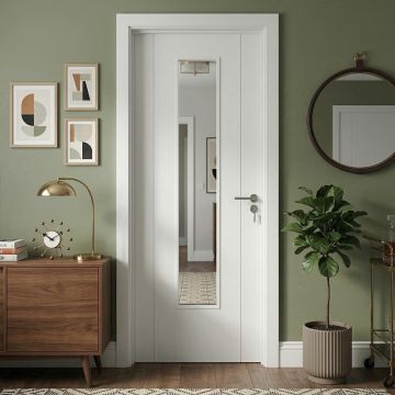 Palermo Internal White Primed 1 Lite Clear Glazed Door