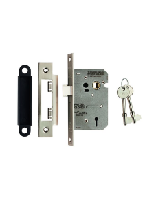 Easi T Residential 3 Lever Sashlock 75mm Nickel Plate