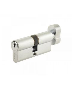 Euro Cylinder & Turn 70mm Satin Chrome