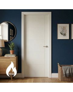 Palermo Internal White Primed 5 Panel Fire Door