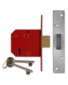 Union 5 Lever Mortice Deadlock 75mm Satin Chrome