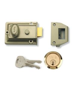 Yale 77 Cylinder Rim Nightlatch Polished Brass