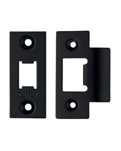 Zoo Heavy Duty Latch Face Plate Black