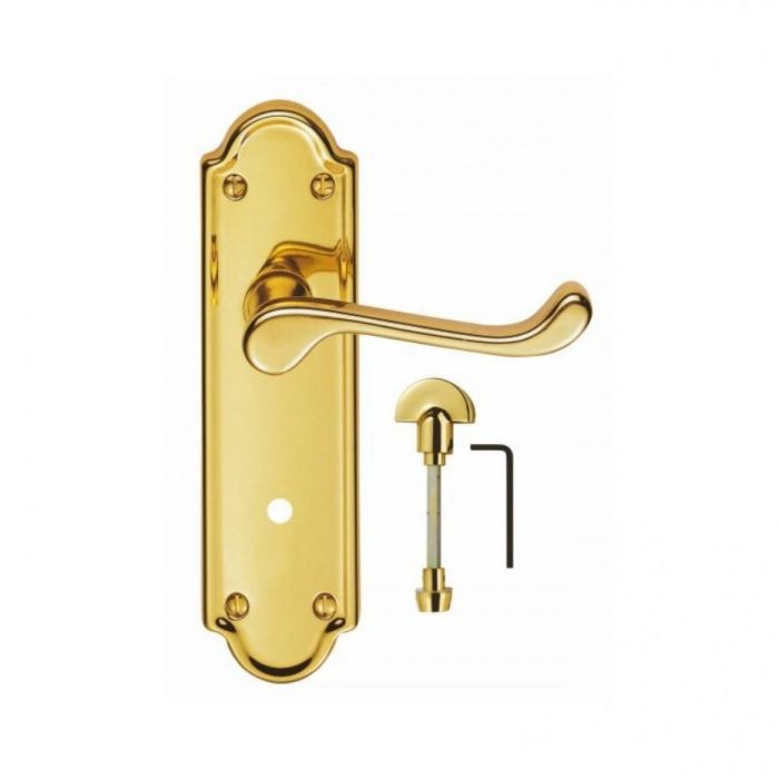 Brass door handle with lock discount