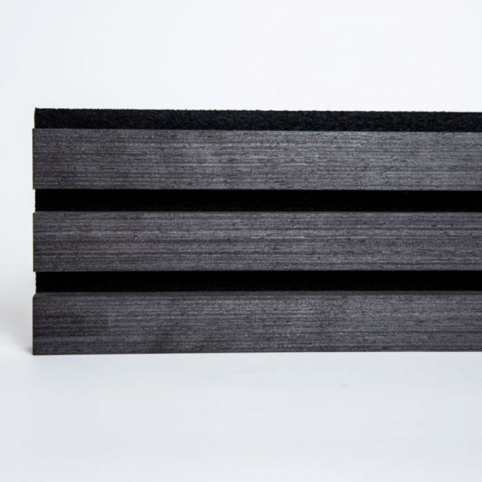 Black Veneer Wrapped MDF Acoustic Wall Panel 2400mm x 600mm main product photo