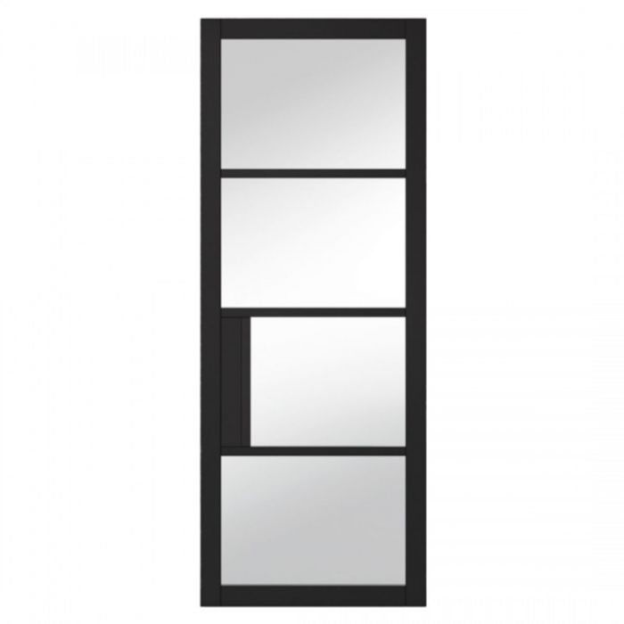 Chelsea Internal Black 4L Clear Glazed Door main product photo