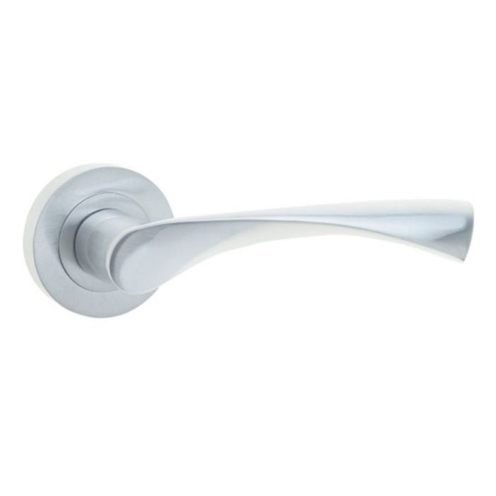 Comet Door Handle on Rose Satin Chrome main product photo