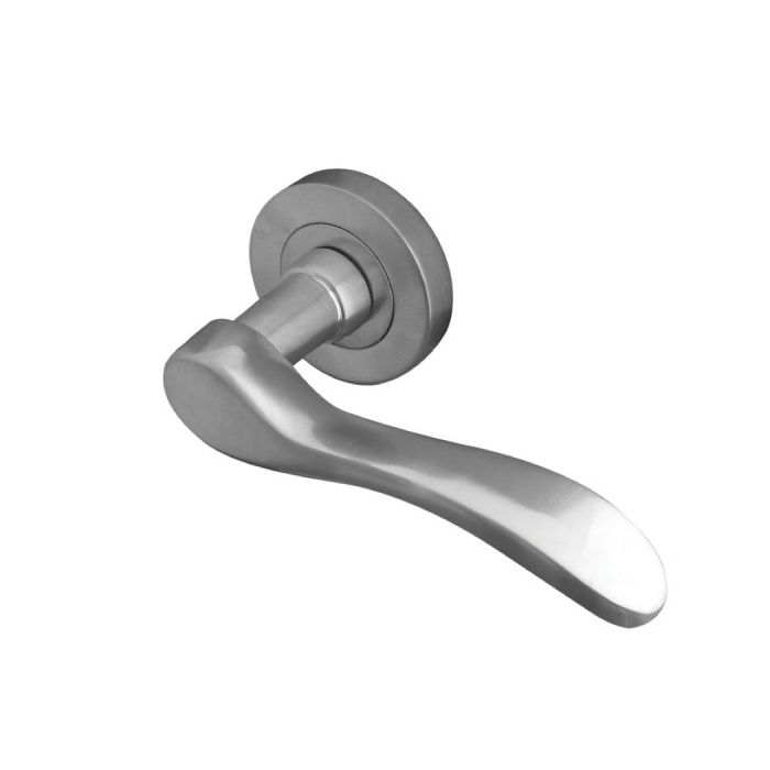 Turin Door Handle on Rose Satin Chrome main product photo