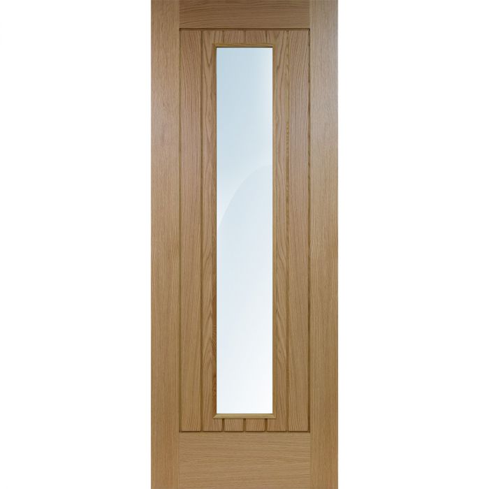 Mexicano Internal White Oak 1 Lite Clear Glazed Finished Door main product photo