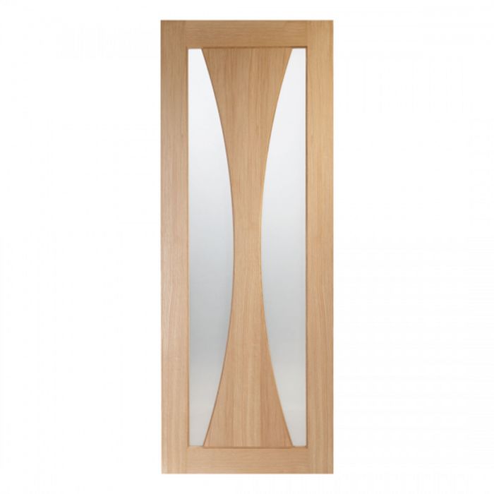 Verona Internal White Oak Clear Glazed Finished Door main product photo