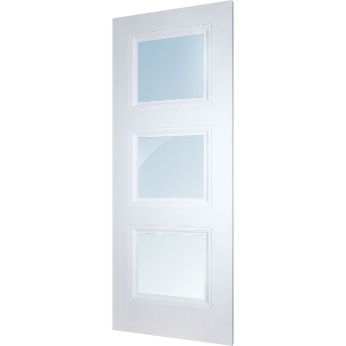 Osbourne Internal White Primed 3 Lite Clear Glazed Door main product photo