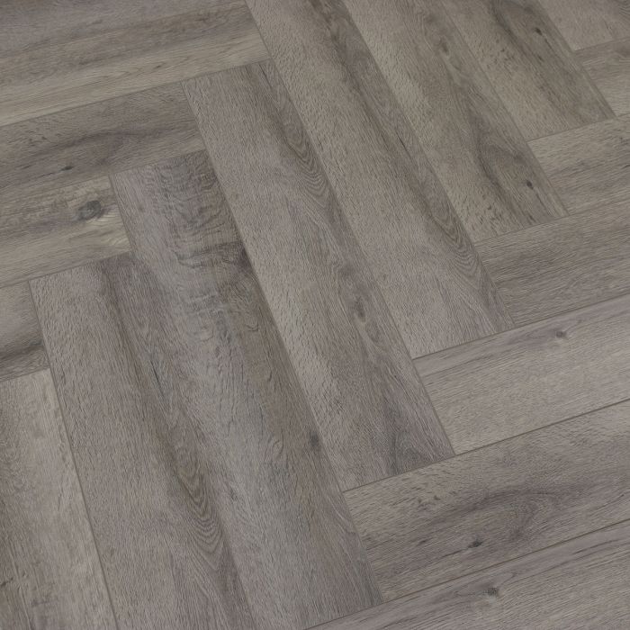 Lamett Regent Misty Grey Herringbone LVT Flooring (2.27m²) main product photo